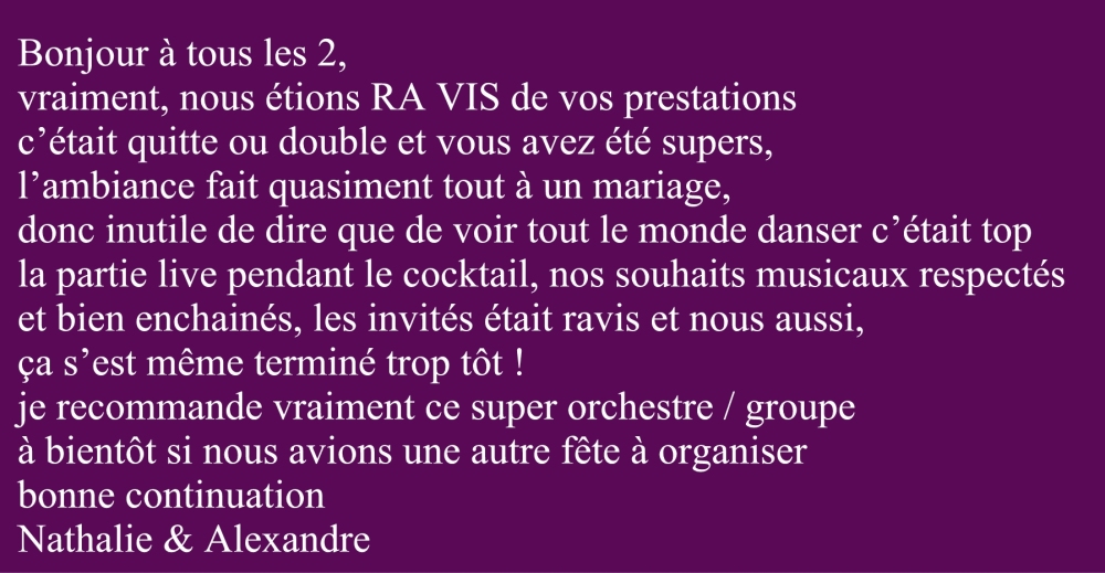 animation mariage Bourgogne